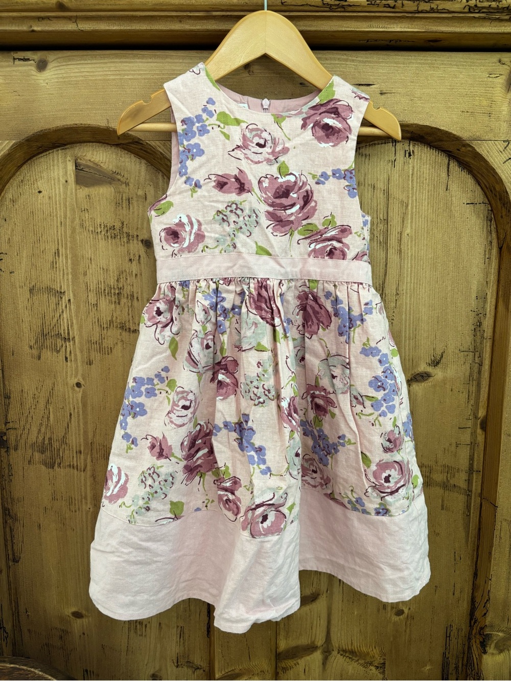 Emma’s Garden Girls Floral Sleeveless Party Dress in Light Pink Size 4